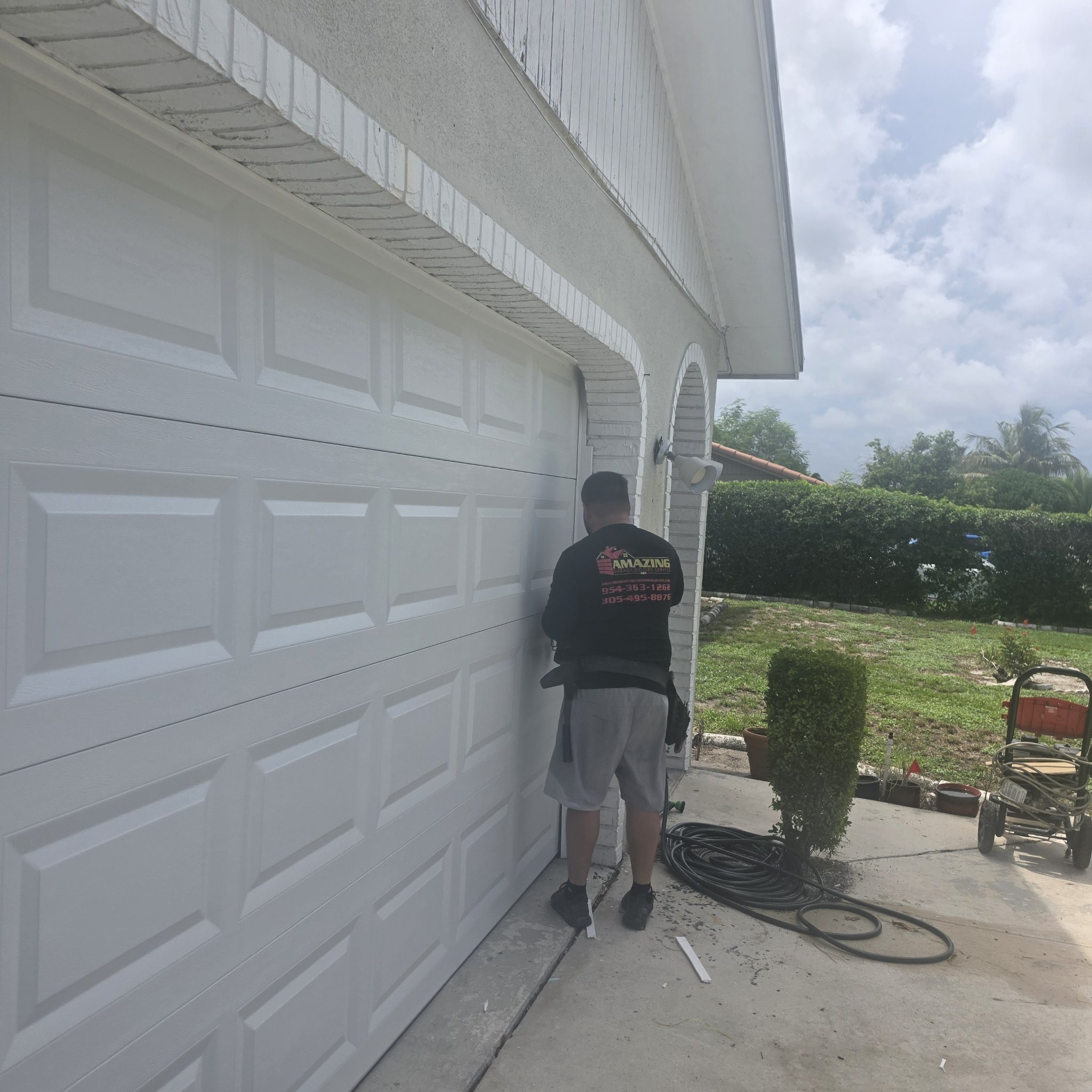 impact-rated garage door on a South Florida home