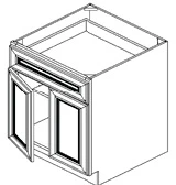 White Shaker Base Cabinet SVA15D-12-12 — 24