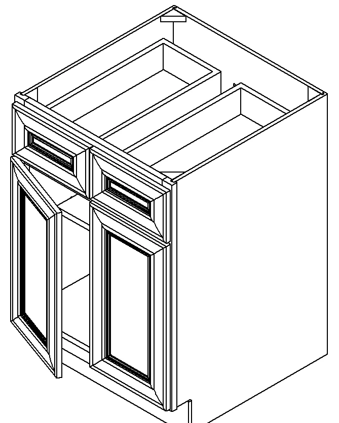 White Shaker Base Cabinet — 33