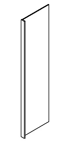 White Shaker Dishwasher Panel 24