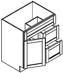 White Shaker Vanity 30