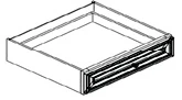 White Shaker Knee Drawer 30