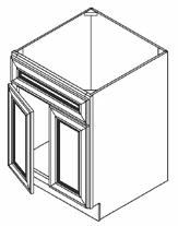 White Shaker Sink Base Cabinet — 30