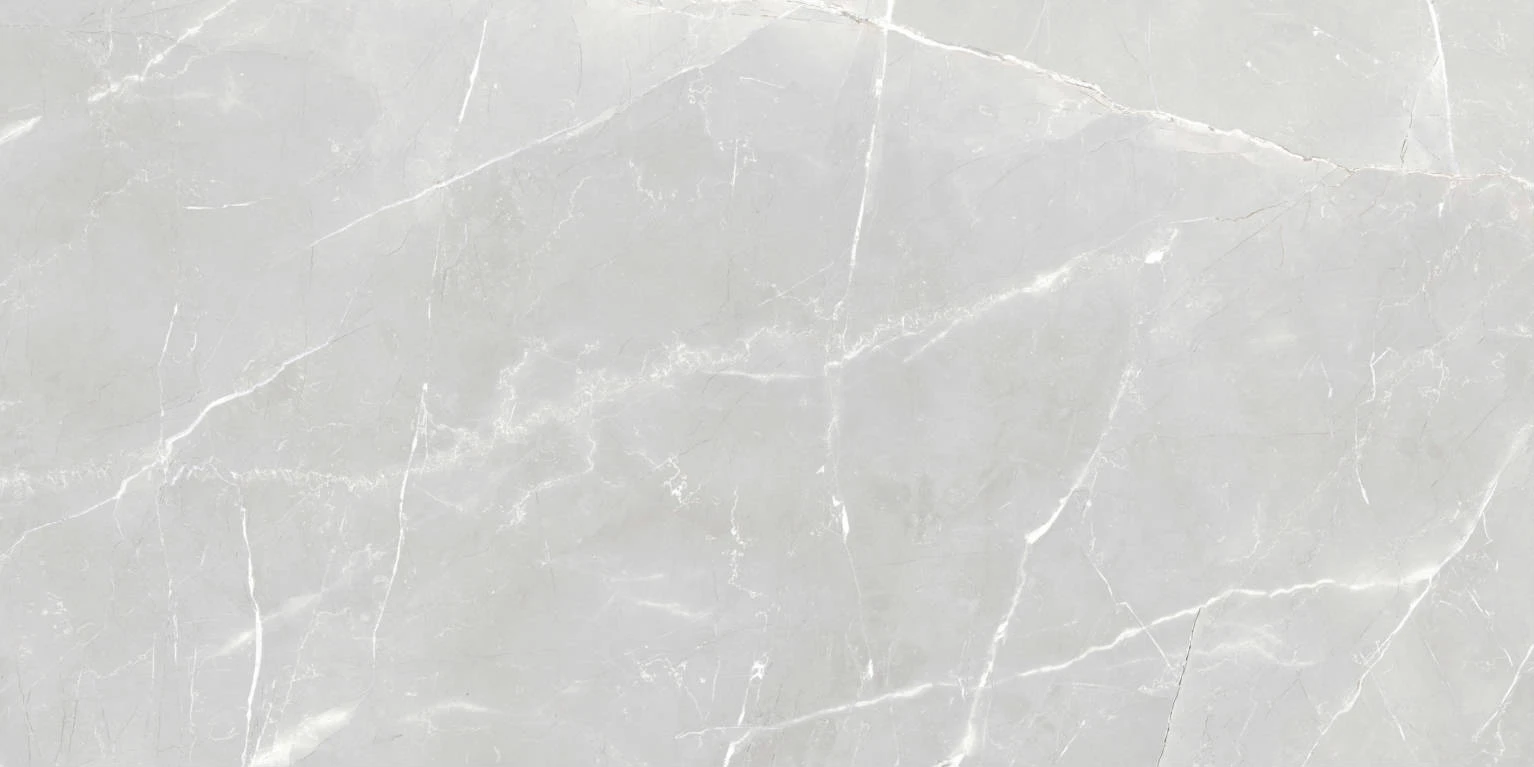 Porcelain Floor Tile — Pearl White Marble Look, 24 x 48 in., Matte