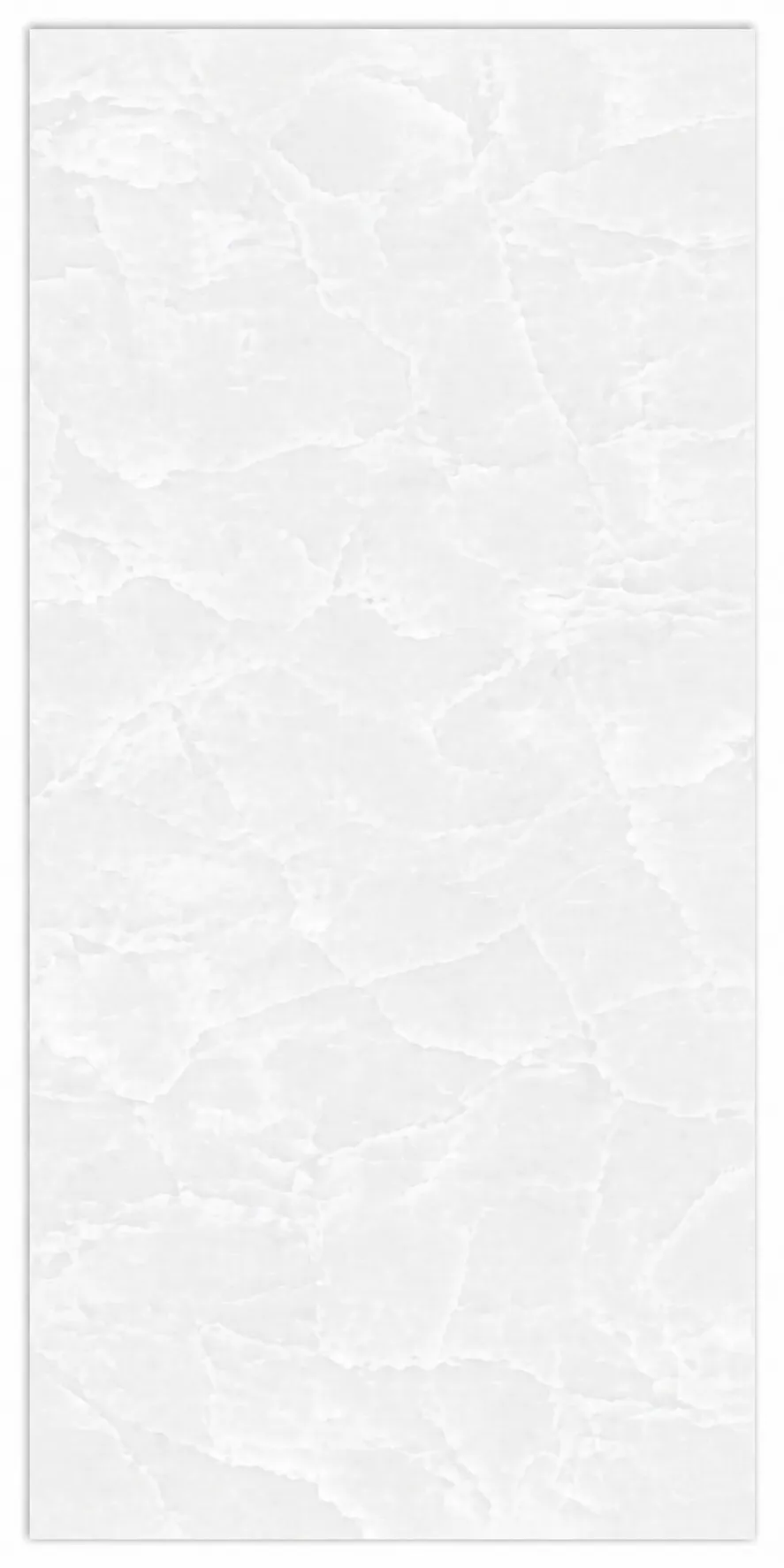 Glazed Vitreous Floor Tile — Pearl White Marble Look, 24 x 48 in., Polished Rectified
